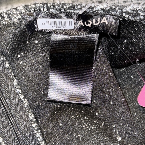 Aqua Women’s Medium Midi Fitted Pencil Dress Tweed Sleeveless Slimming - Picture 6 of 6